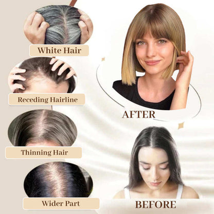 Natural Hair Toppers with Bangs for Women