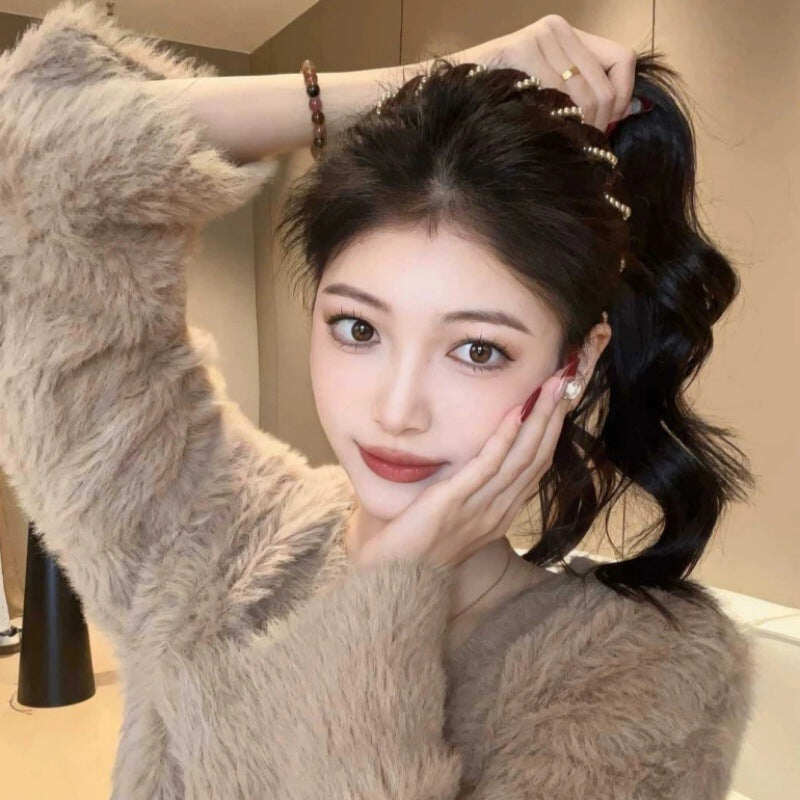 Vintage High Cranium Artificial Pearl Hairband